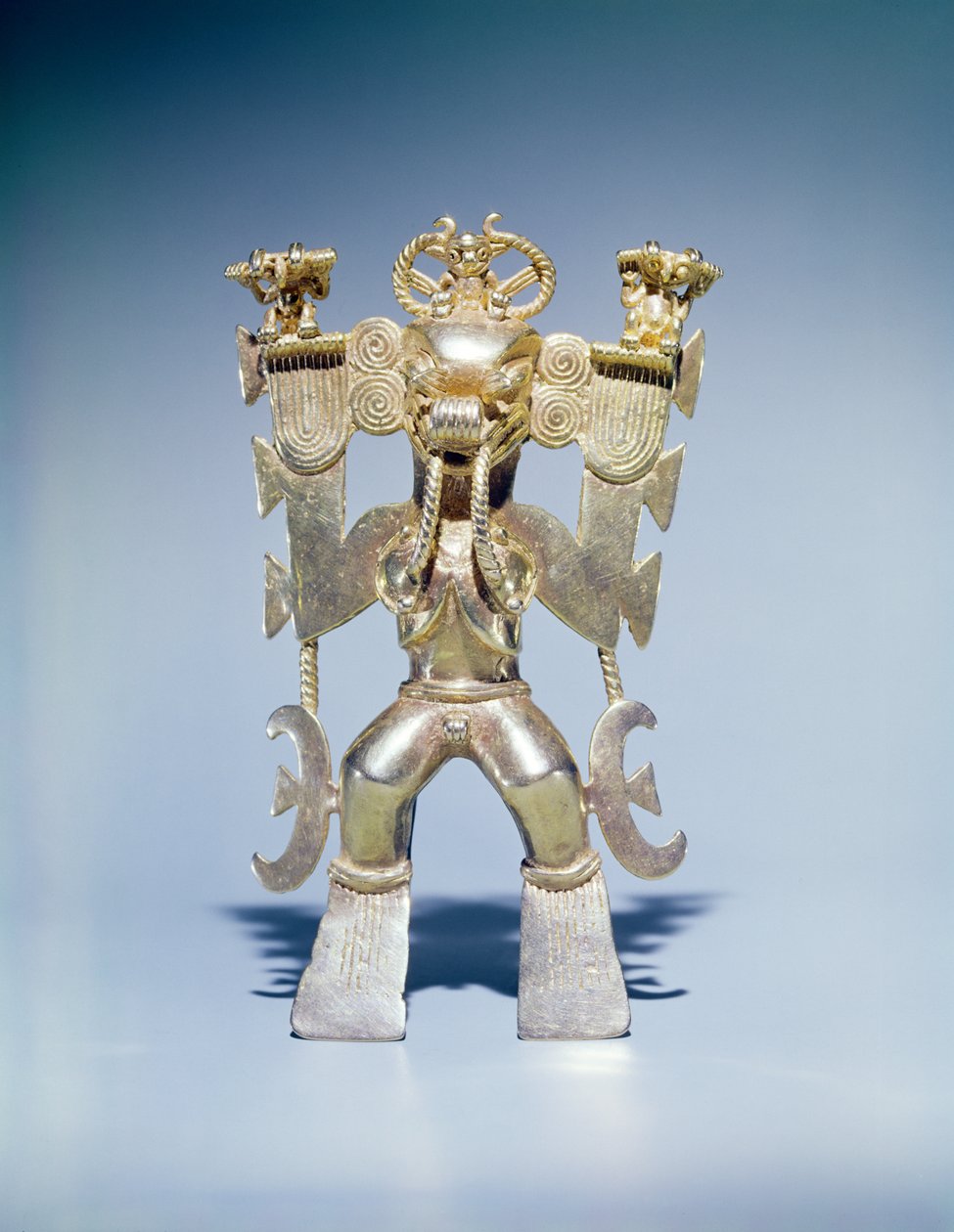 Pendente rappresentante un dio coccodrillo, La Vaca, Punta Burica, Costa Rica da Pre Columbian