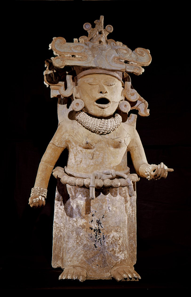 Figura di Cihuateotl che rappresenta una donna morta di parto, stile Remojadas, da Tlalixcoyan, Vera Cruz da Pre Columbian Pre Columbian