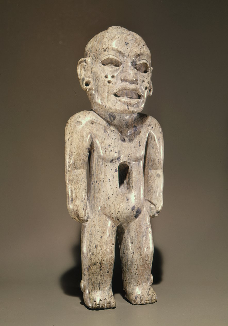 Statuetta che rappresenta una figura umana in piedi, stile Teotihuacan, da Puebla, Messico da Pre Columbian Pre Columbian