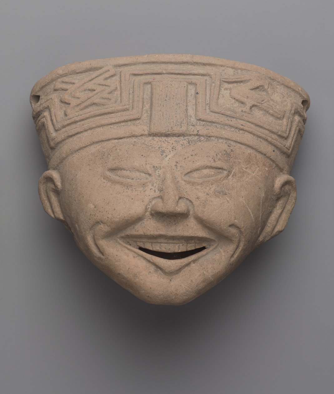 Testa di un uomo che ride, Totonac da Pre Columbian