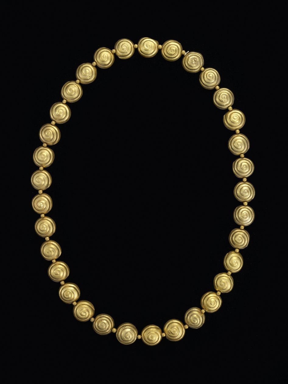 Collana di perline di lumaca, Moche da Pre Columbian Pre Columbian