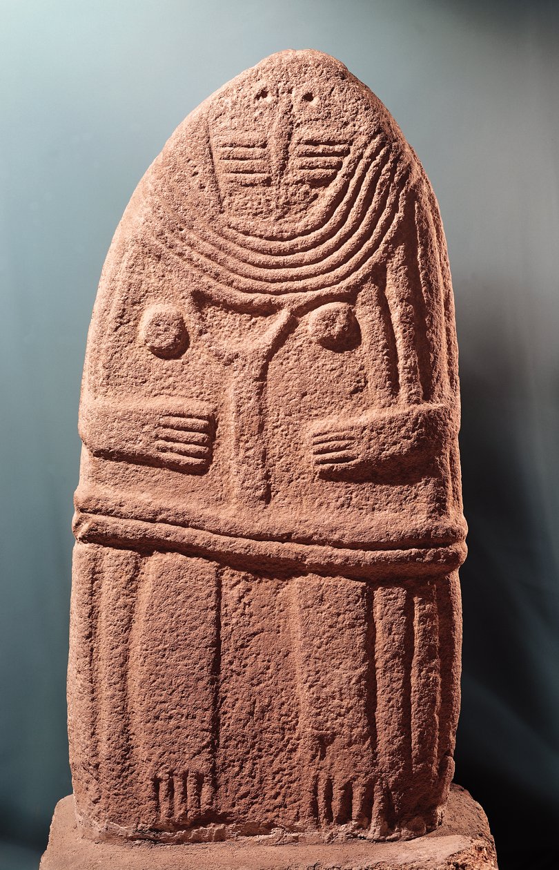 Statua menhir n.4, da Saint-Sernins-sur-Rance, 6000-3500 a.C. (arenaria) da Prehistoric