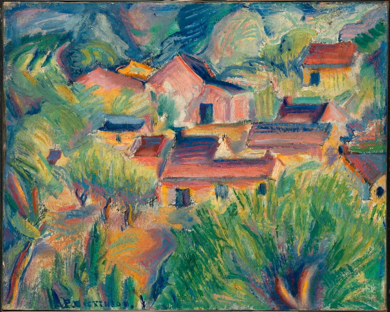 Case e paesaggio da Preston Dickinson