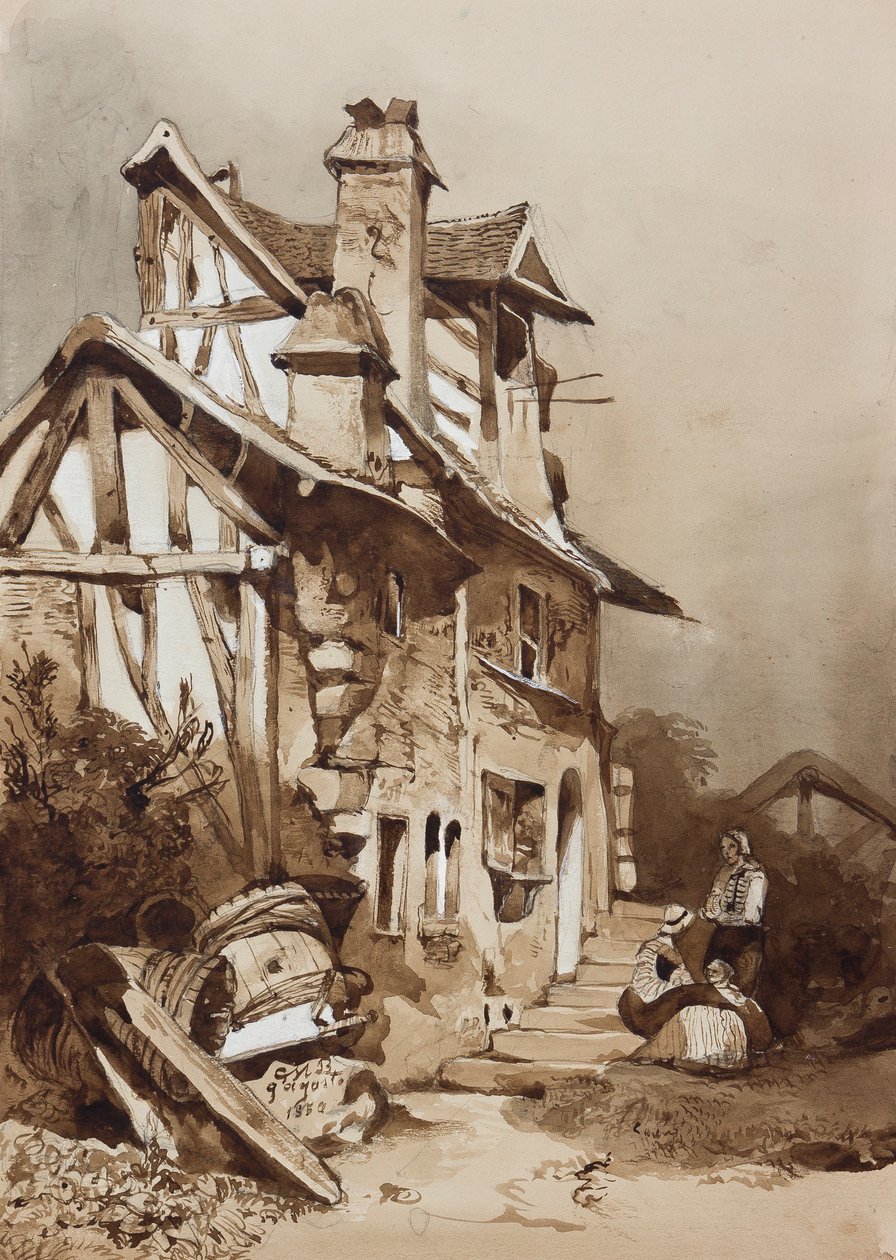 Un pittoresco cottage del nord della Francia, con aggiunte di un istruttore da Prince Gaetano Maria Federico di Borbone