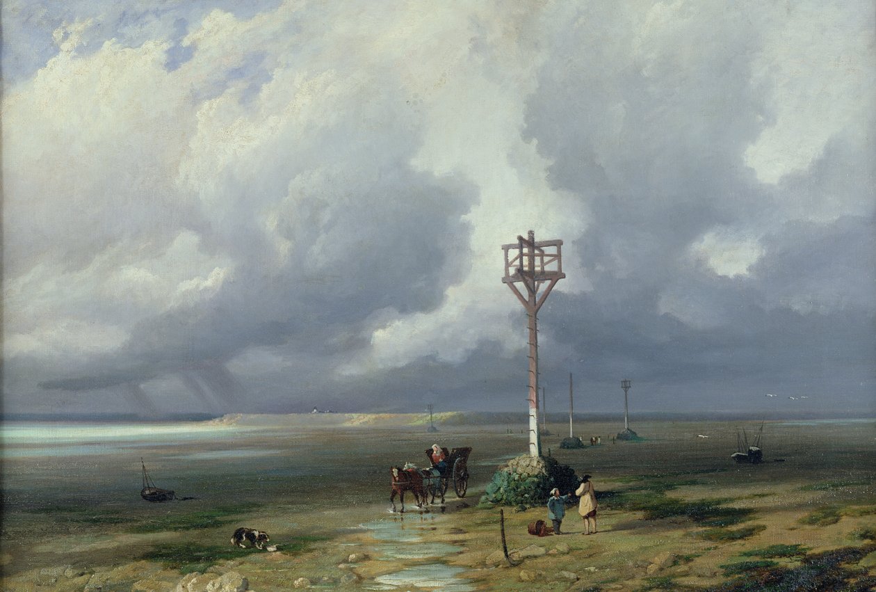 Il Passage du Gois a Noirmoutier, 1859 da Prosper Barbot