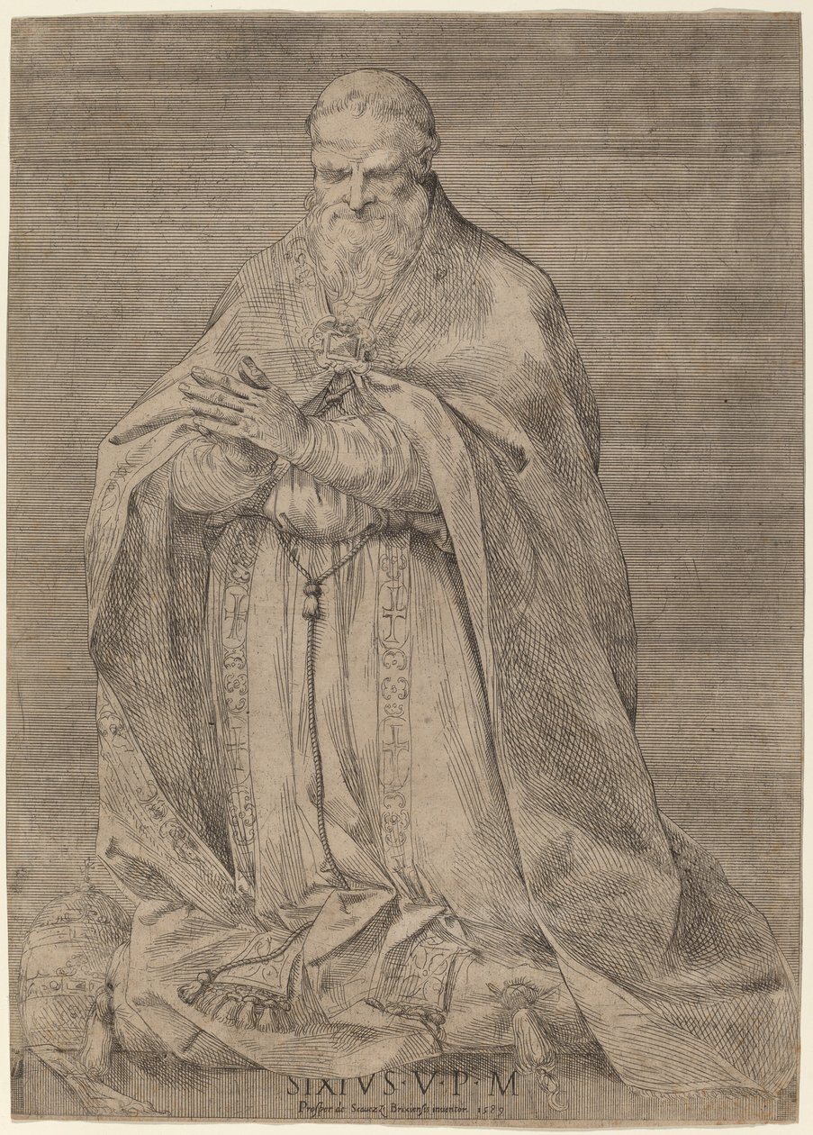 Papa Sisto V da Prospero Bresciano, after Giuseppe Cesari