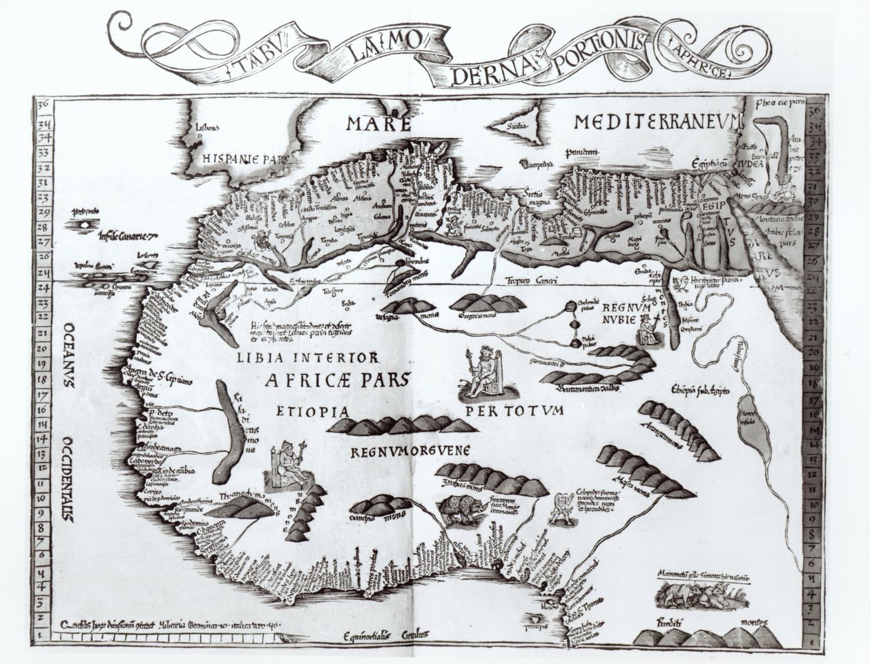 Mappa che raffigura il nord dell