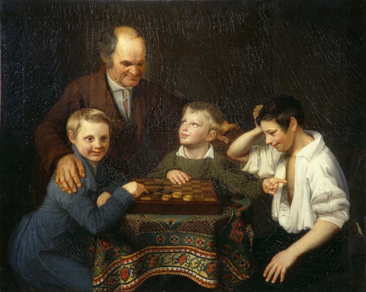 Il gioco della dama, 1824 da Pyotr Ivanovich Pnin