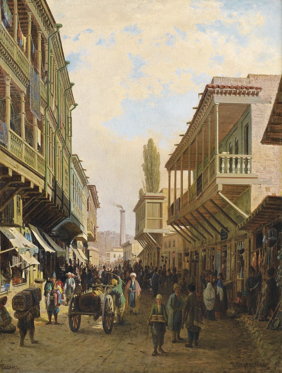 Una strada a Tiflis da Pjotr ​​​​Petrowitsch Wereschtschagin
