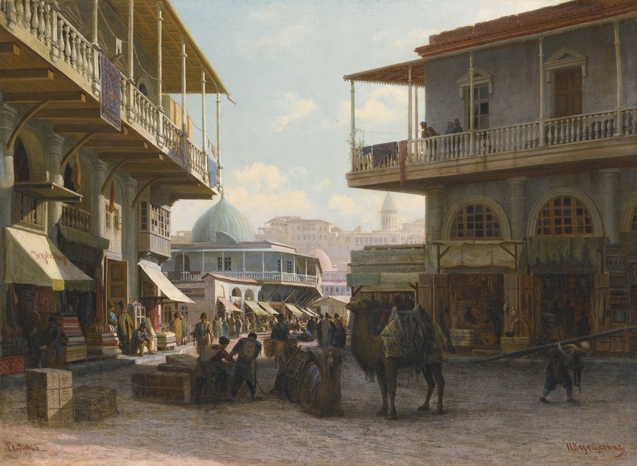 Vista di Tiflis, 1874 da Pjotr ​​​​Petrowitsch Wereschtschagin