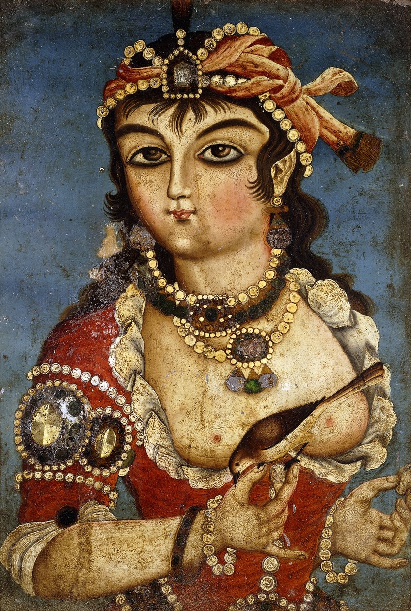 Una cortigiana, c. 1830 da Qajar School