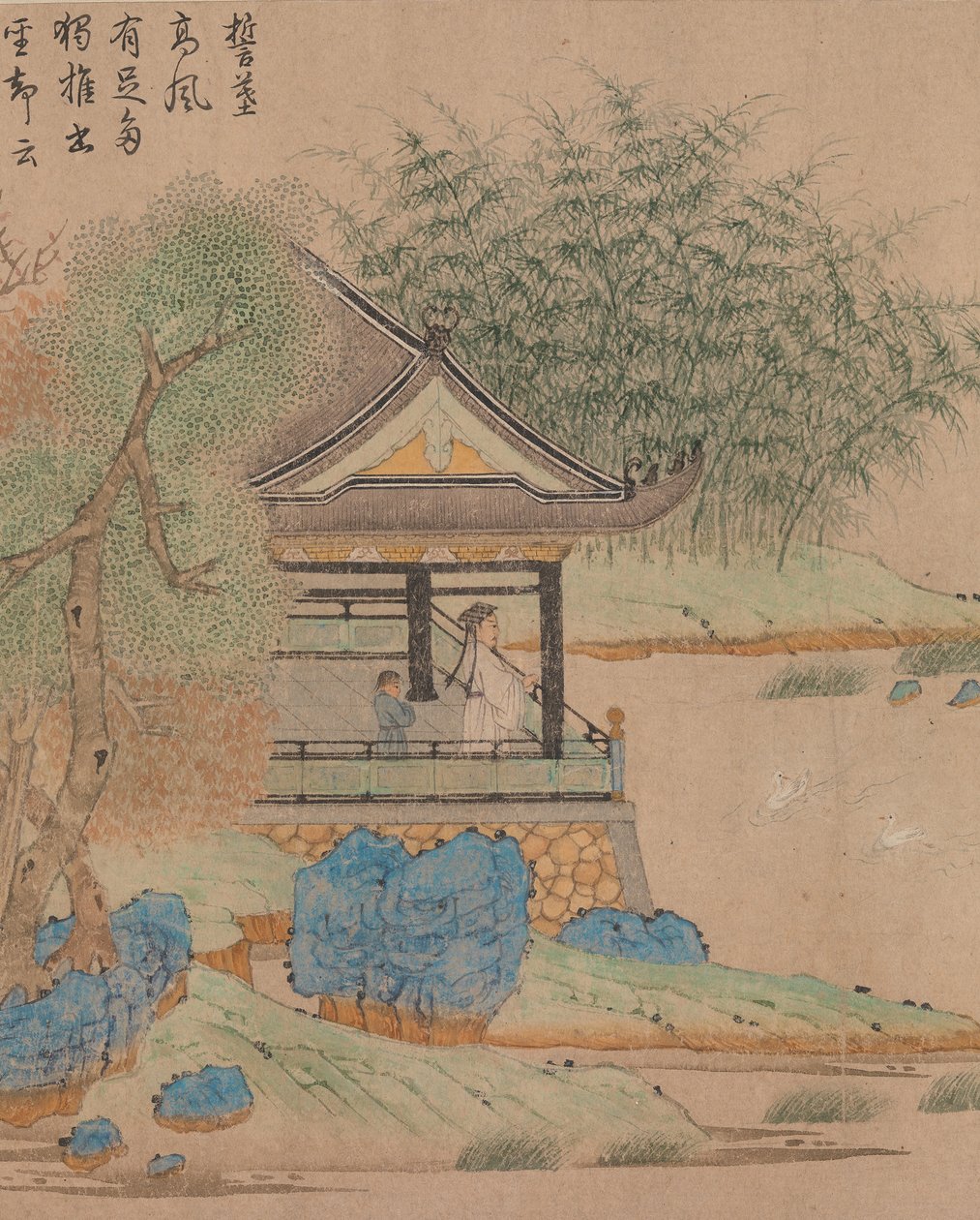 Wang Xizhi che osserva le oche, ca. 1295 da Qian Xuan