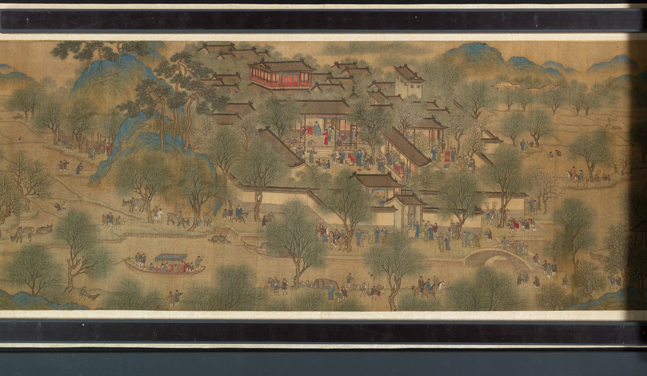 Festival di primavera sul fiume (dettaglio) da Qing Dynasty Chinese School