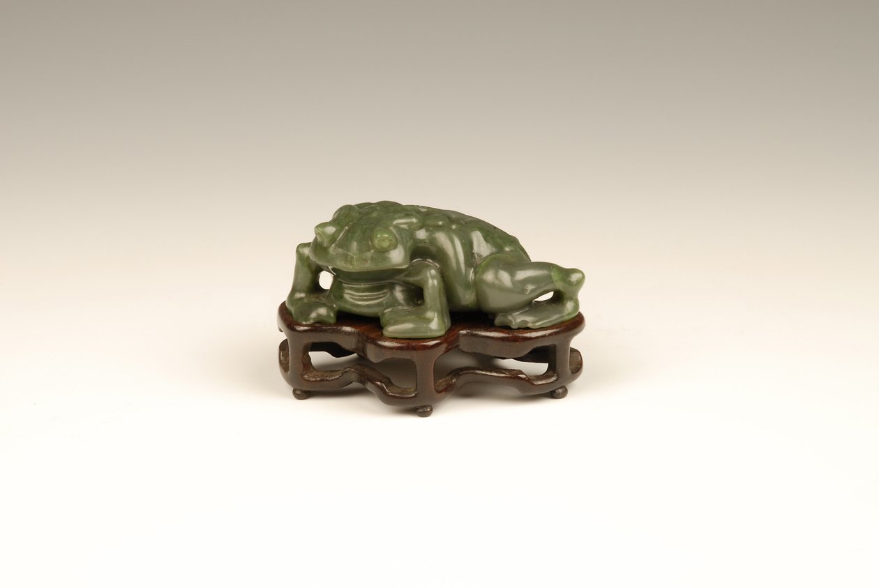 Statuetta di rospo (giada) da Qing Dynasty Chinese School