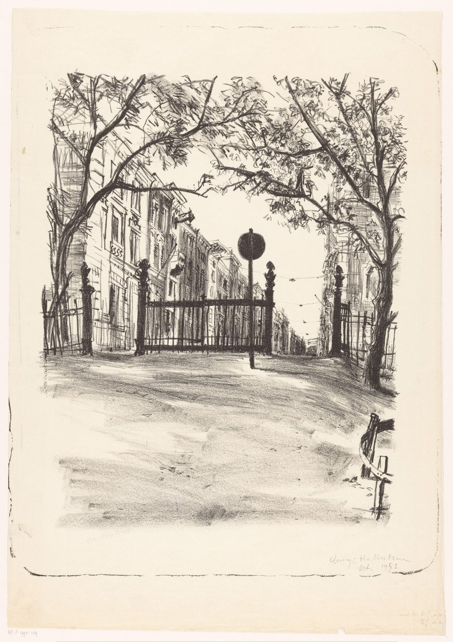 Uitgang van het Vondelpark da Quirijn Halbertsma (signed by artist)