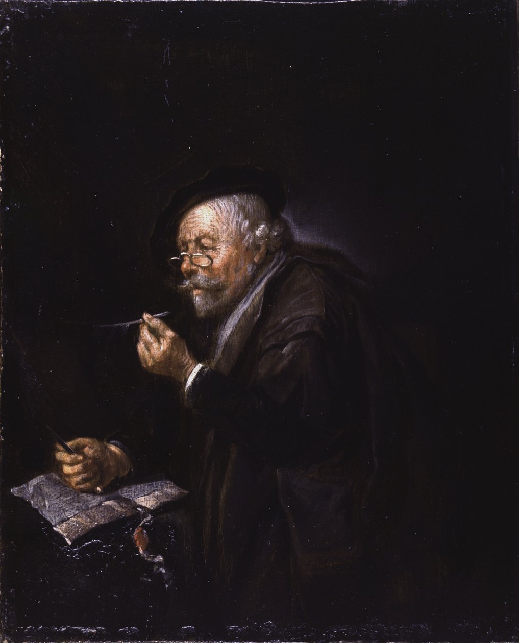 Vecchio che scrive da Quiringh Gerritsz. van Brekelenkam