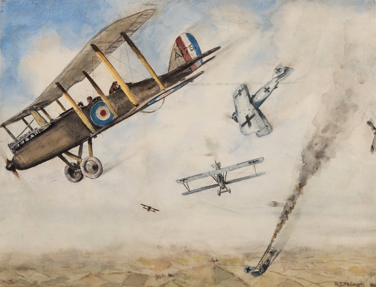Combattimento aereo della Prima Guerra Mondiale, 1918 da R.C. McCarthy