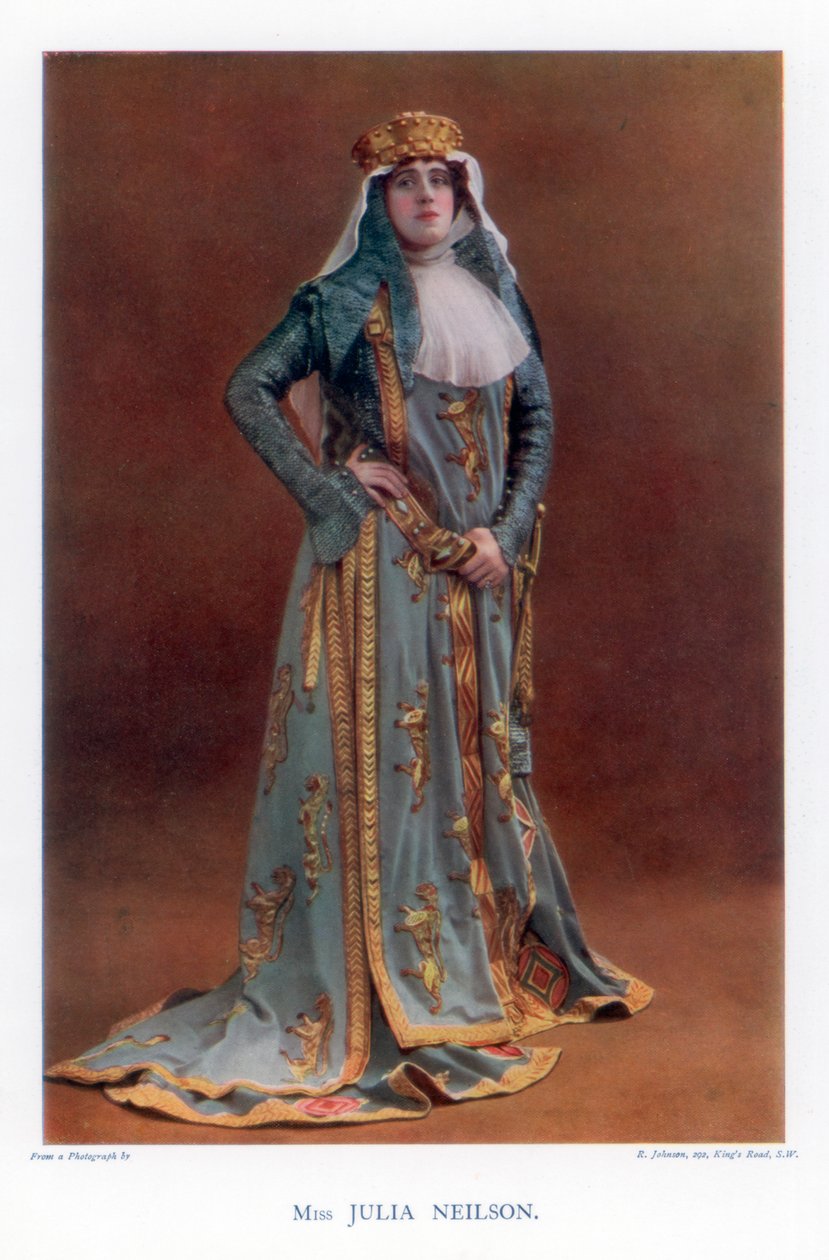 Julia Neilson, attrice inglese, 1901 da R Johnson