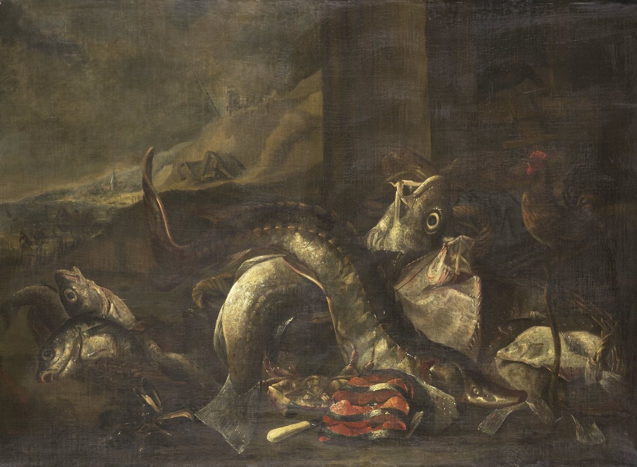 Natura Morta con Pesce da R. van Burgh