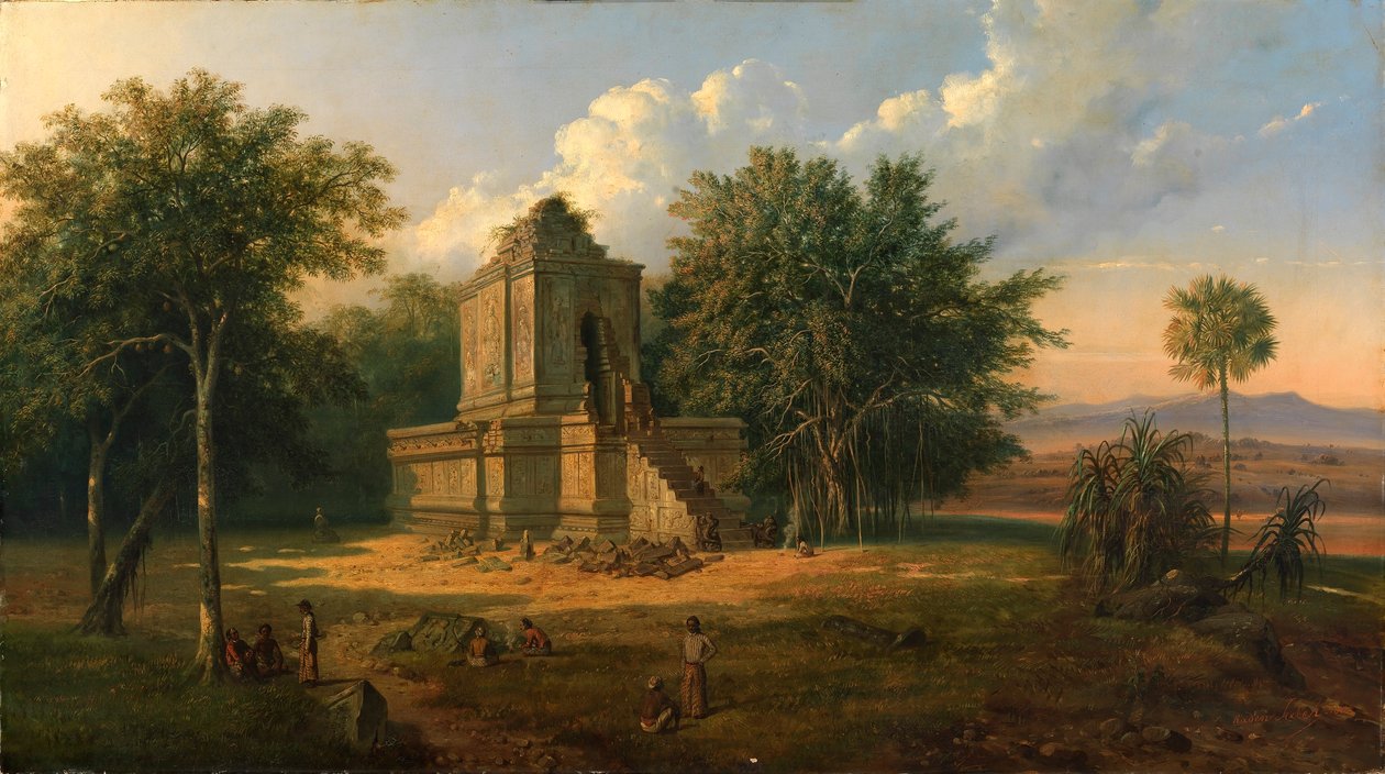 Javanese Temple in Ruins da Raden Saleh
