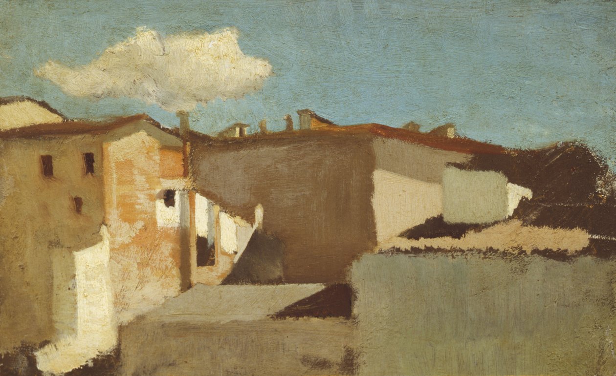 Tetti al sole da Raffaello Sernesi