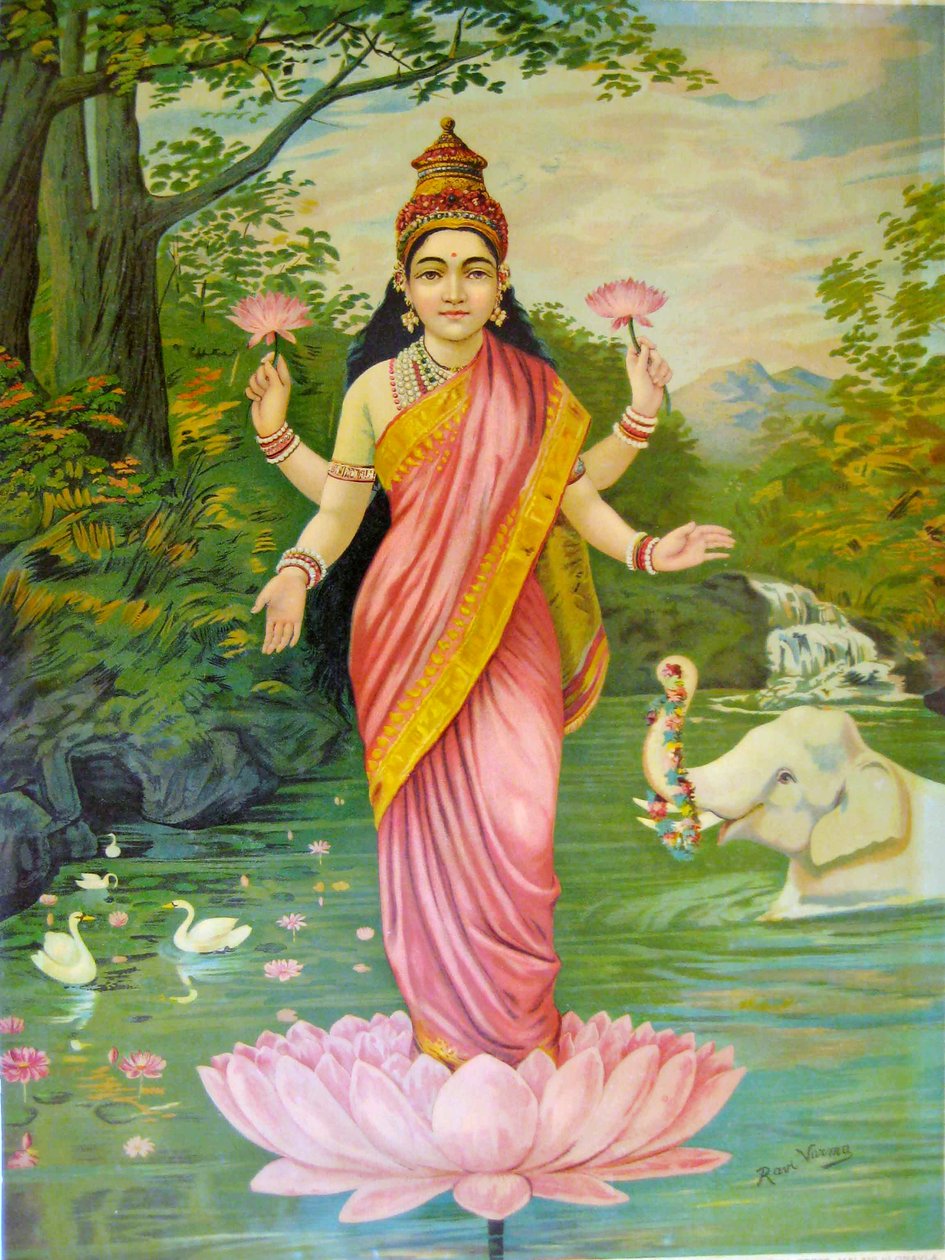 Lakshmi di Raja Ravi Varma da Raja Ravi Varma