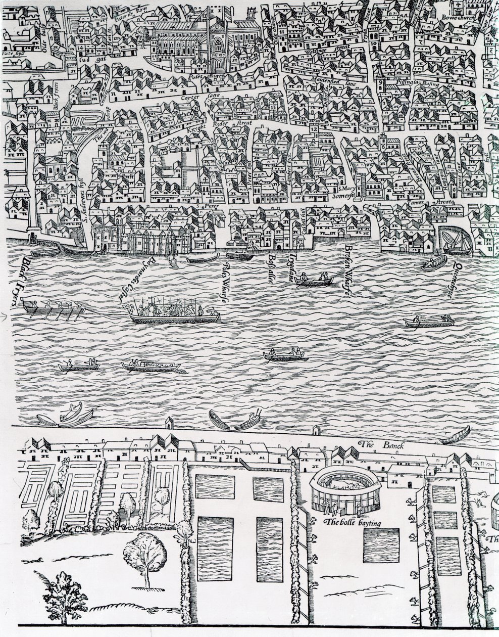 Piano di Londra, c.1560-70 da Ralph Agas