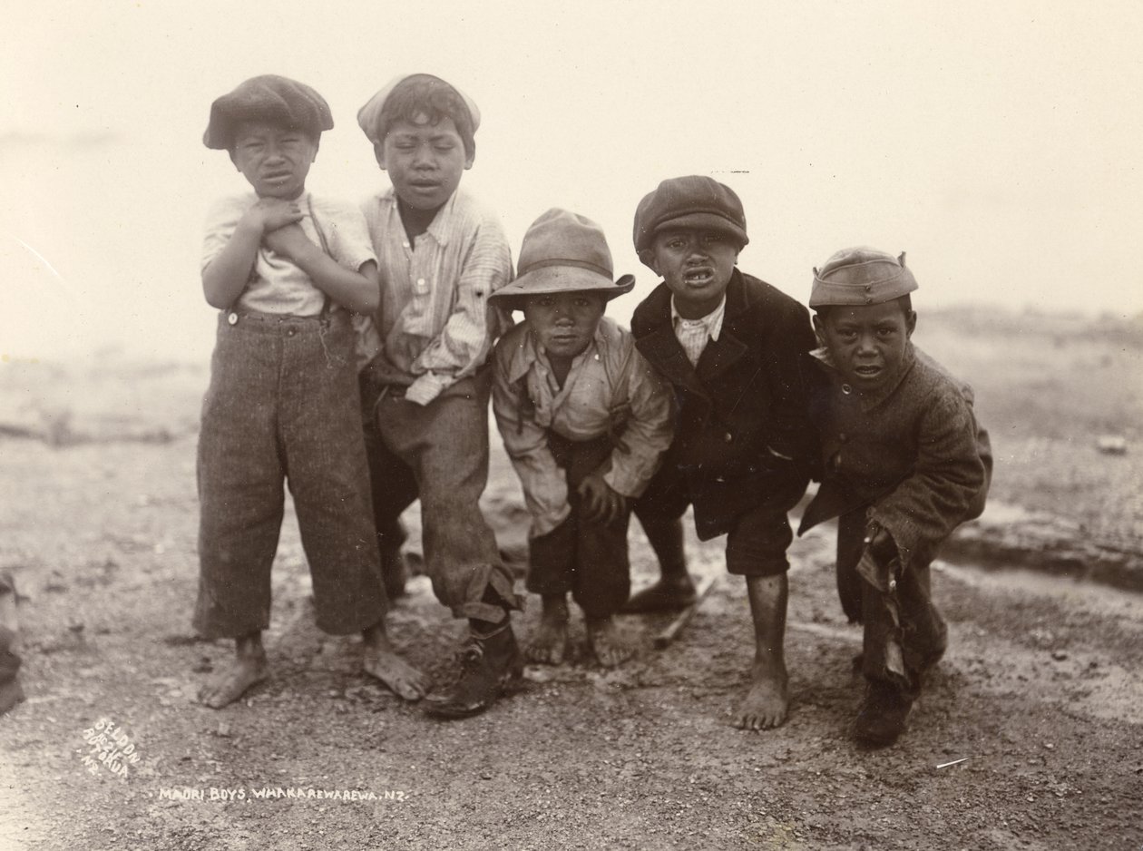 Ragazzi Maori, Whakarewarewa, c.1910 da Ralph Seldon