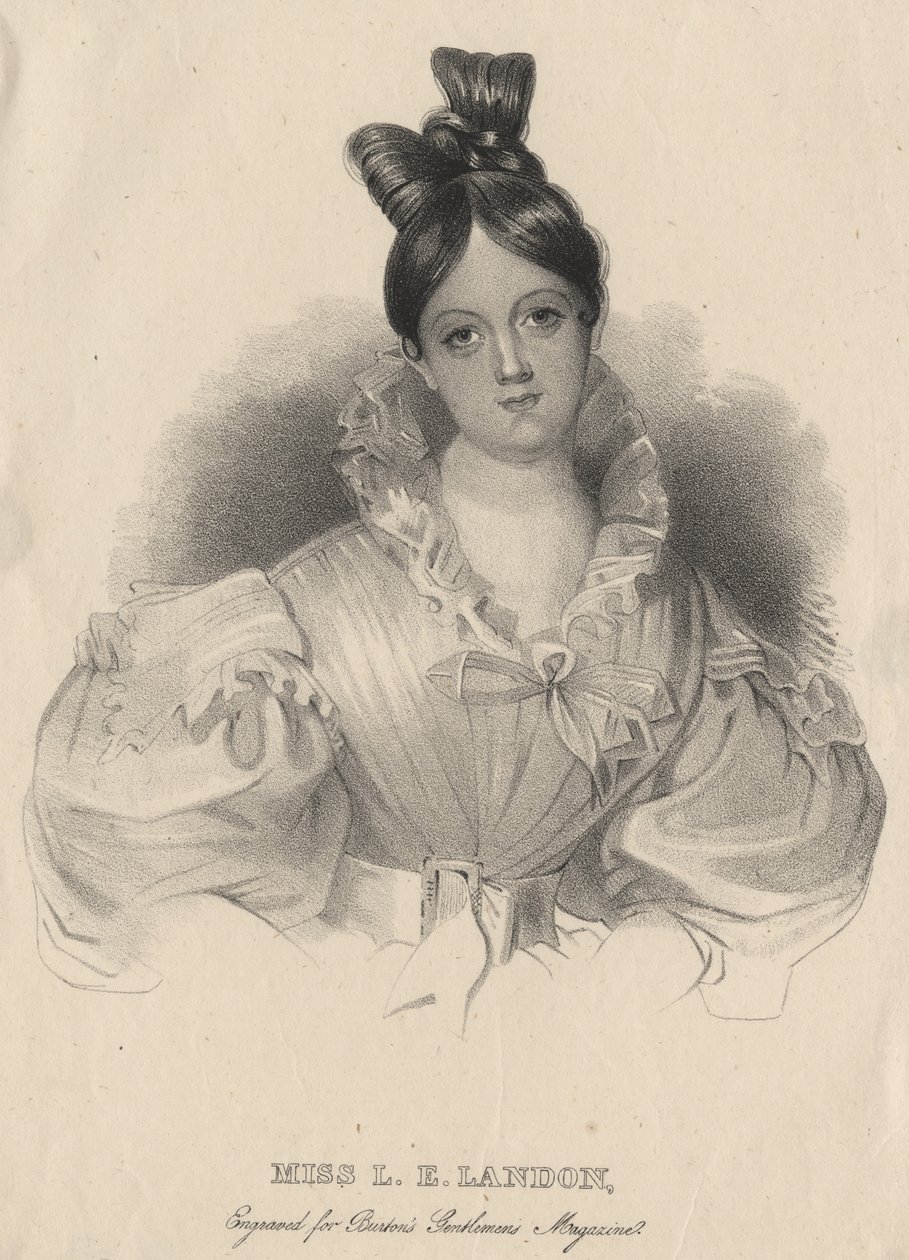 Miss L.E. Landon, litografia di J.T. Bowen, incisa per il Gentlemen
