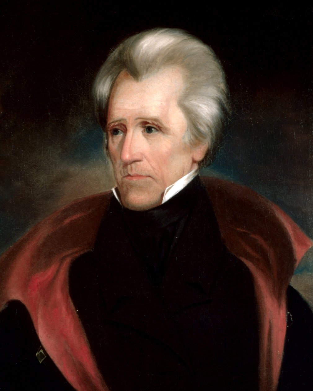 Testa di Andrew Jackson (ritagliata 4x5) da Ralph Eleaser Whiteside Earl