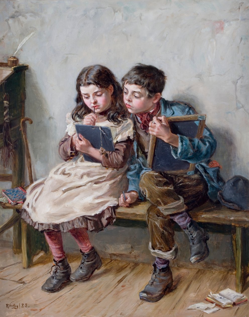 A scuola, 1883 da Ralph Hedley