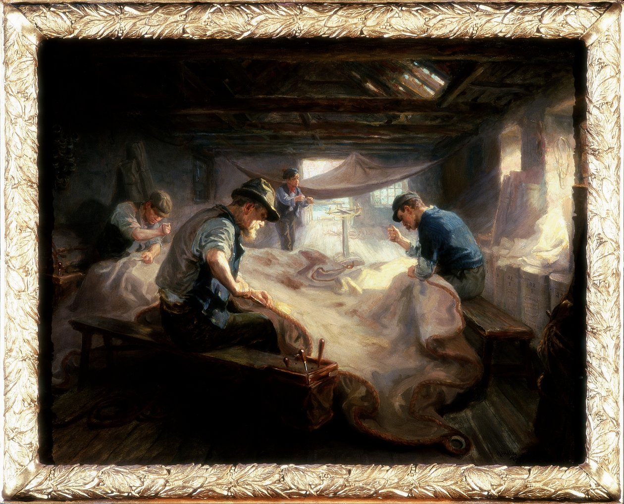 Il loft delle vele, 1908 da Ralph Hedley