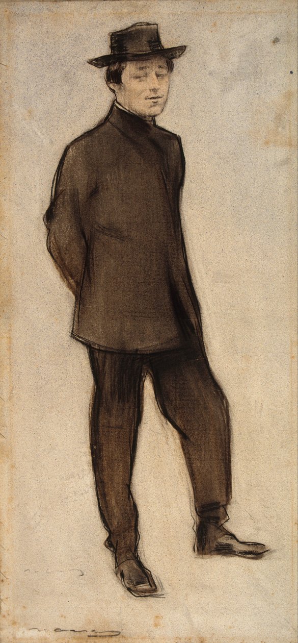 Ritratto di Isidre Nonell da Ramon Casas i Carbo