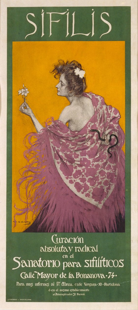 Poster sulla sifilide da Ramon Casas i Carbo