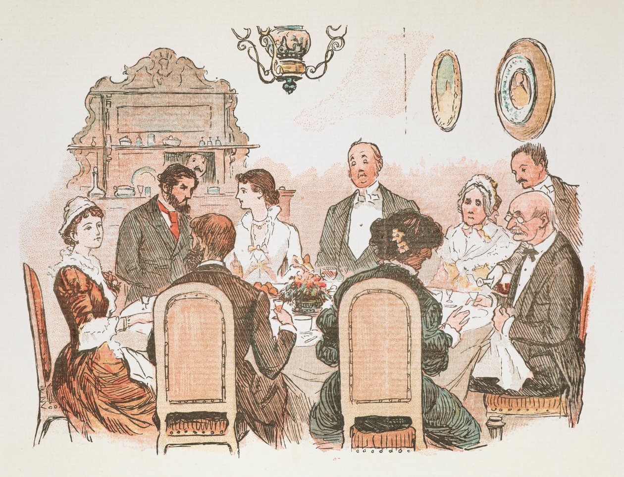 Una scena da pranzo da Randolph Caldecott