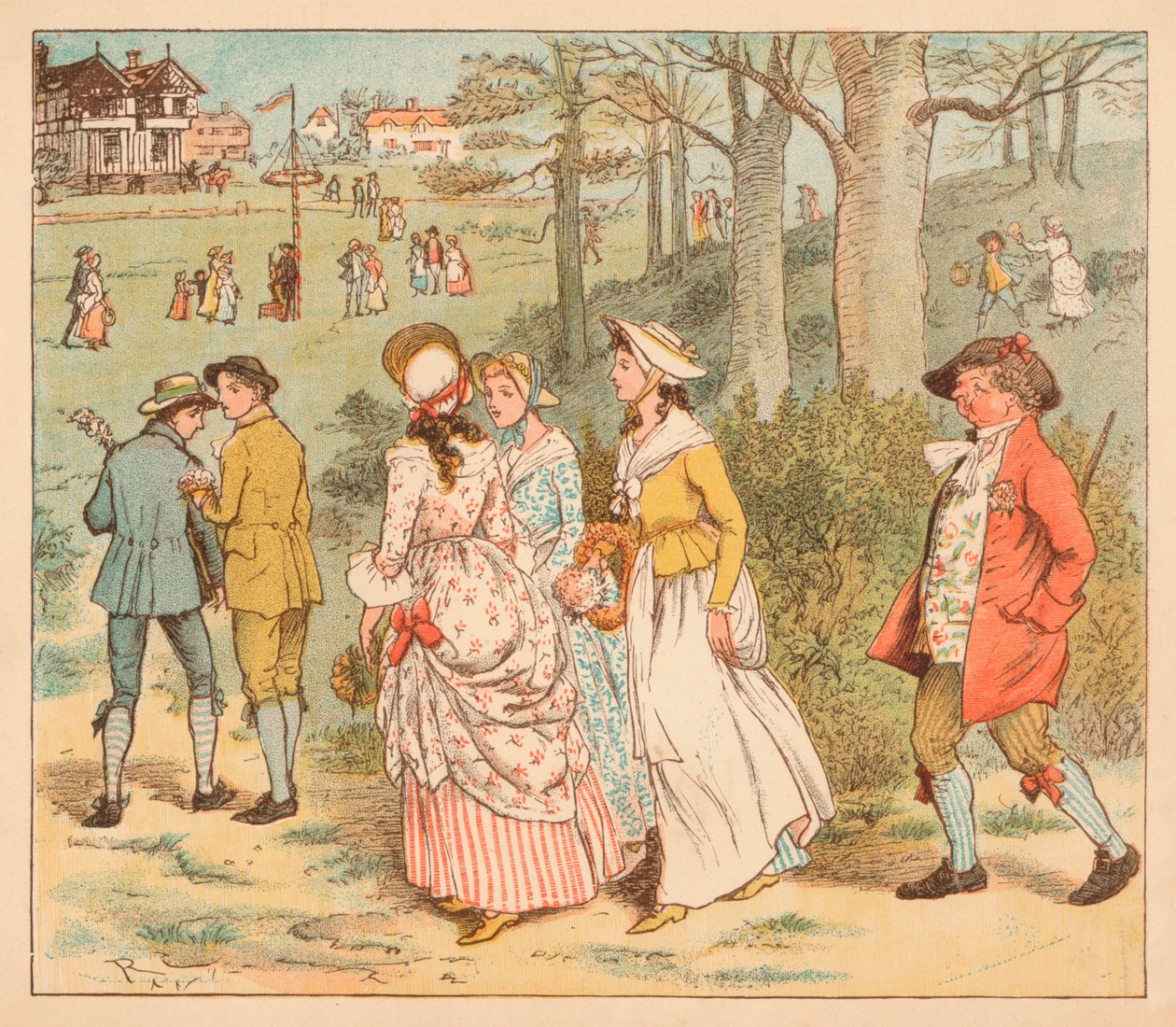 Venite ragazze e ragazzi, c1885, 1934 da Randolph Caldecott