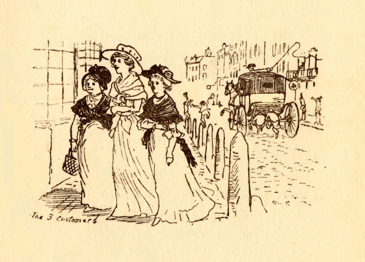 I 3 clienti, 1878, c1918 da Randolph Caldecott