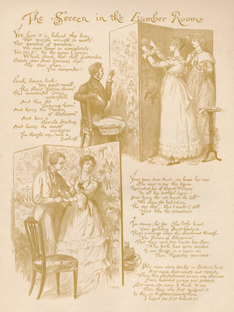 Lo schermo nella stanza del legname, 1886 da Randolph Caldecott