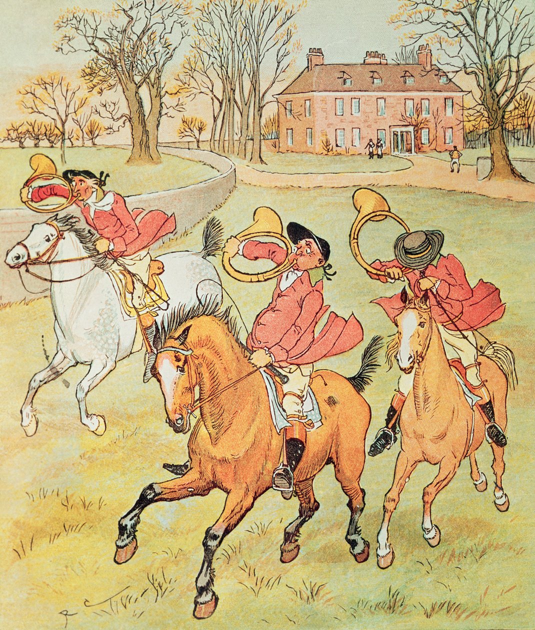 Tre cacciatori gioviali da Randolph Caldecott