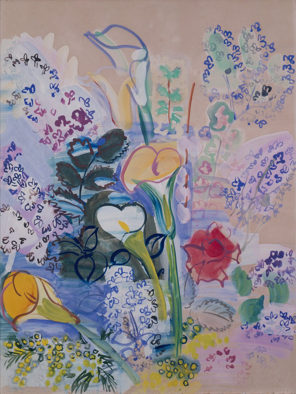 Bouquet di arum (gouache su carta) da Raoul Dufy