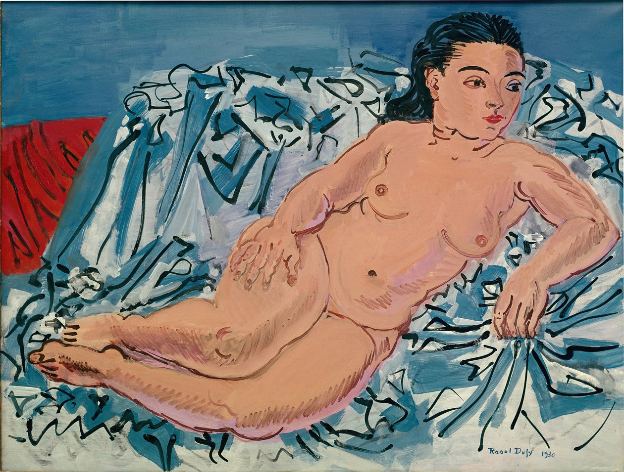 Donna nuda (olio su tela da Raoul Dufy