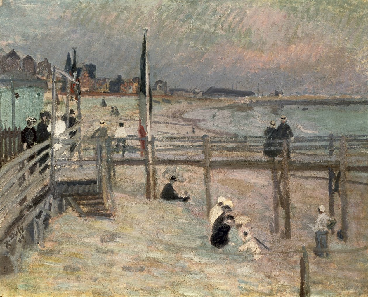 Sulla spiaggia di Sainte-Adresse da Raoul Dufy