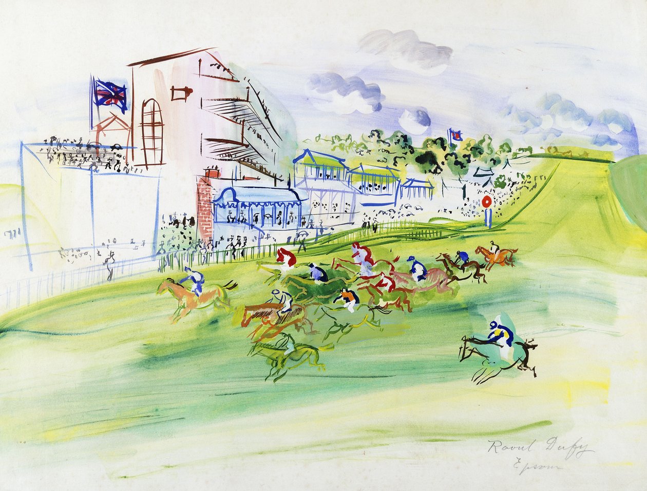 Gare a Epsom; Corsi a Epsom da Raoul Dufy