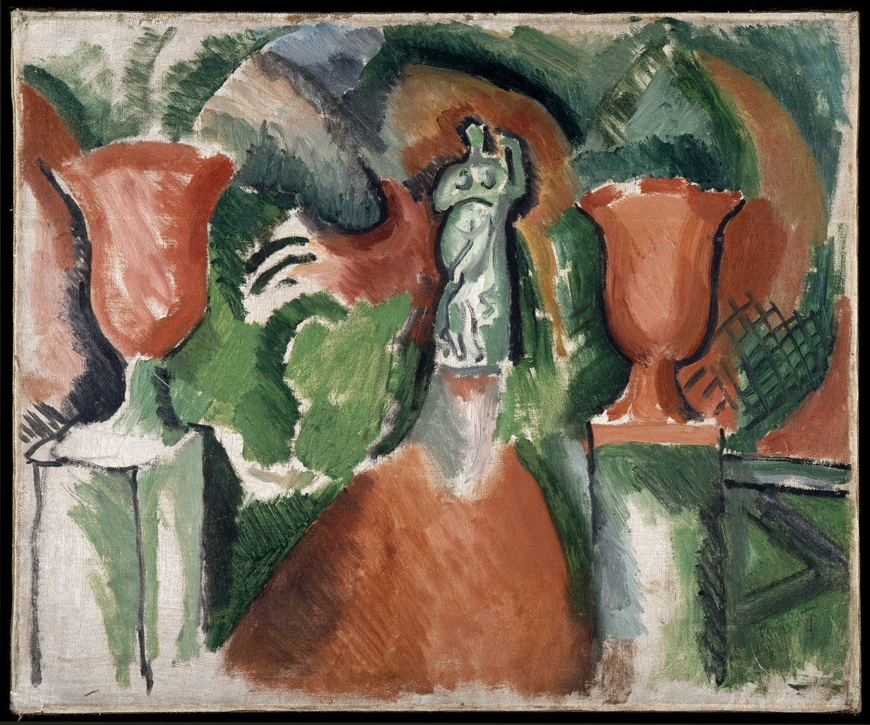 Statua con due vasi rossi da Raoul Dufy