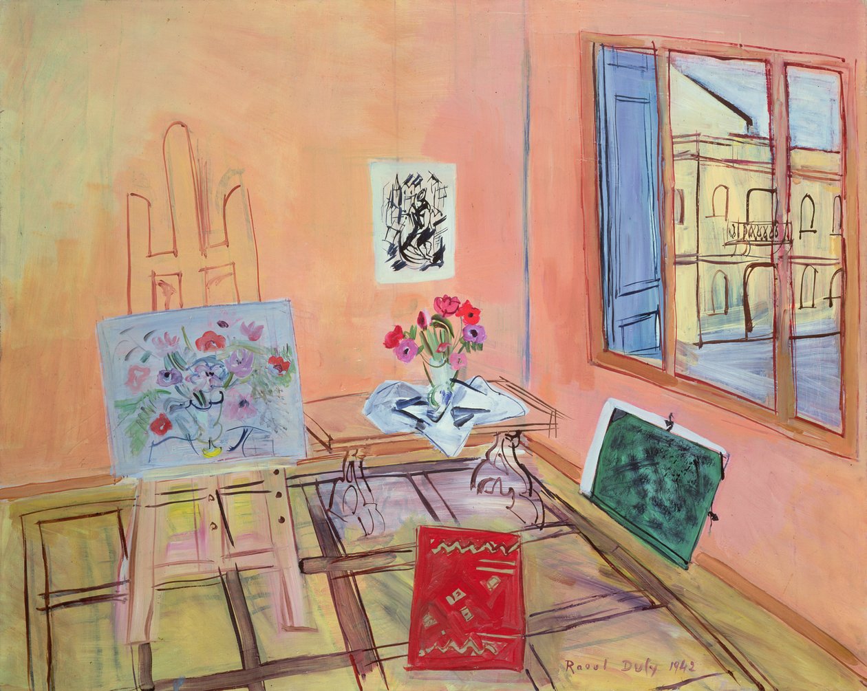 Studio con fiori da Raoul Dufy