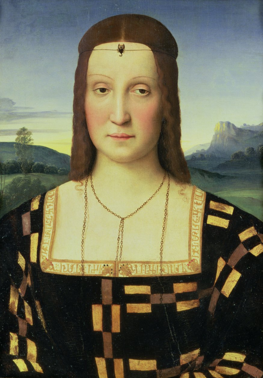 Ritratto di Elisabetta Gonzaga, c.1504 da Raffaello Sanzio Raphael