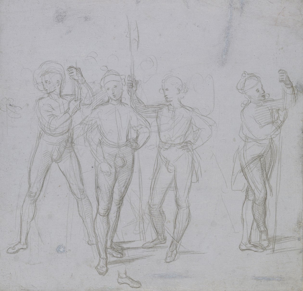 Gruppo di quattro soldati in piedi da Raffaello Sanzio Raphael