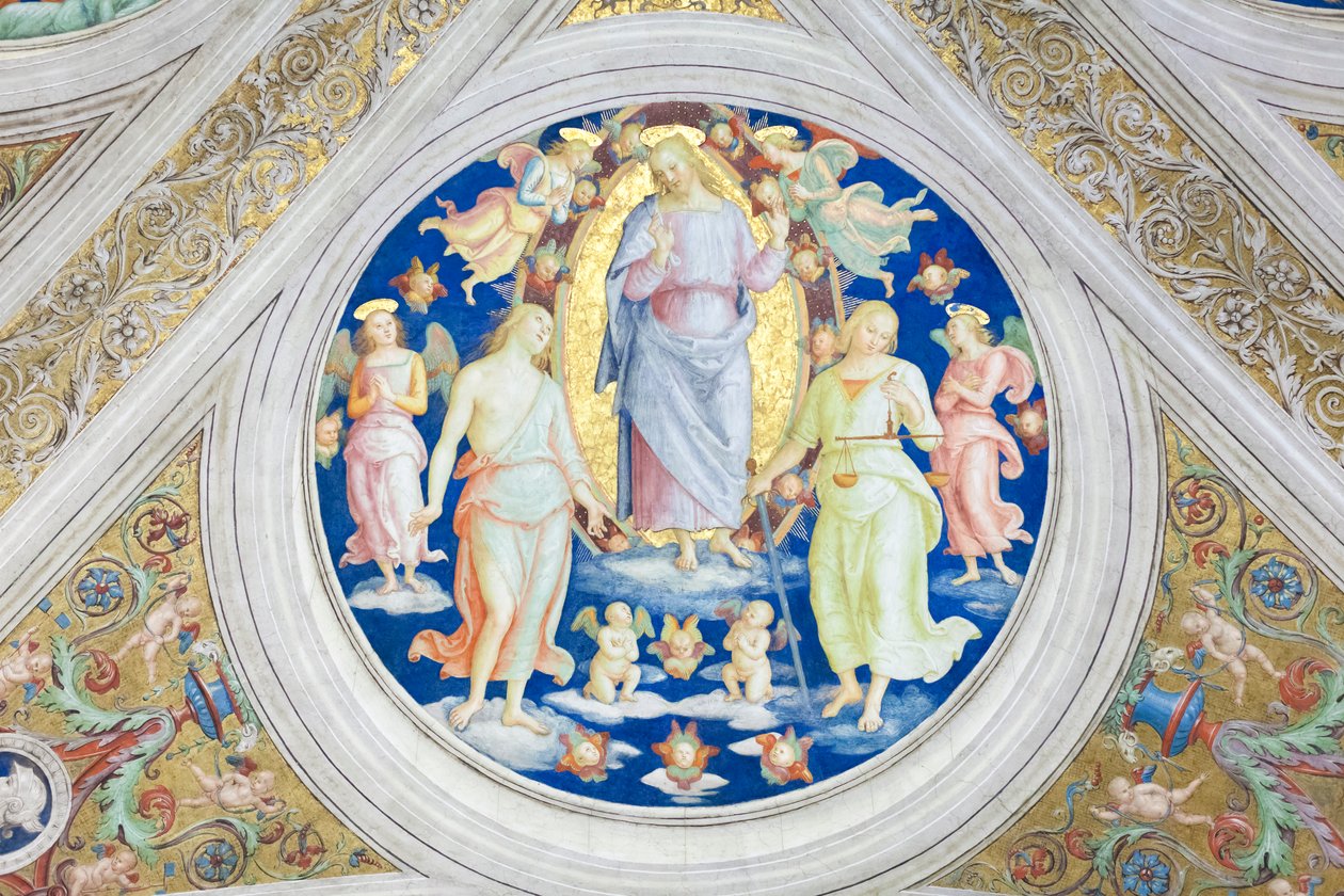 Cristo tra misericordia e giustizia da Raphael (1483 1520)