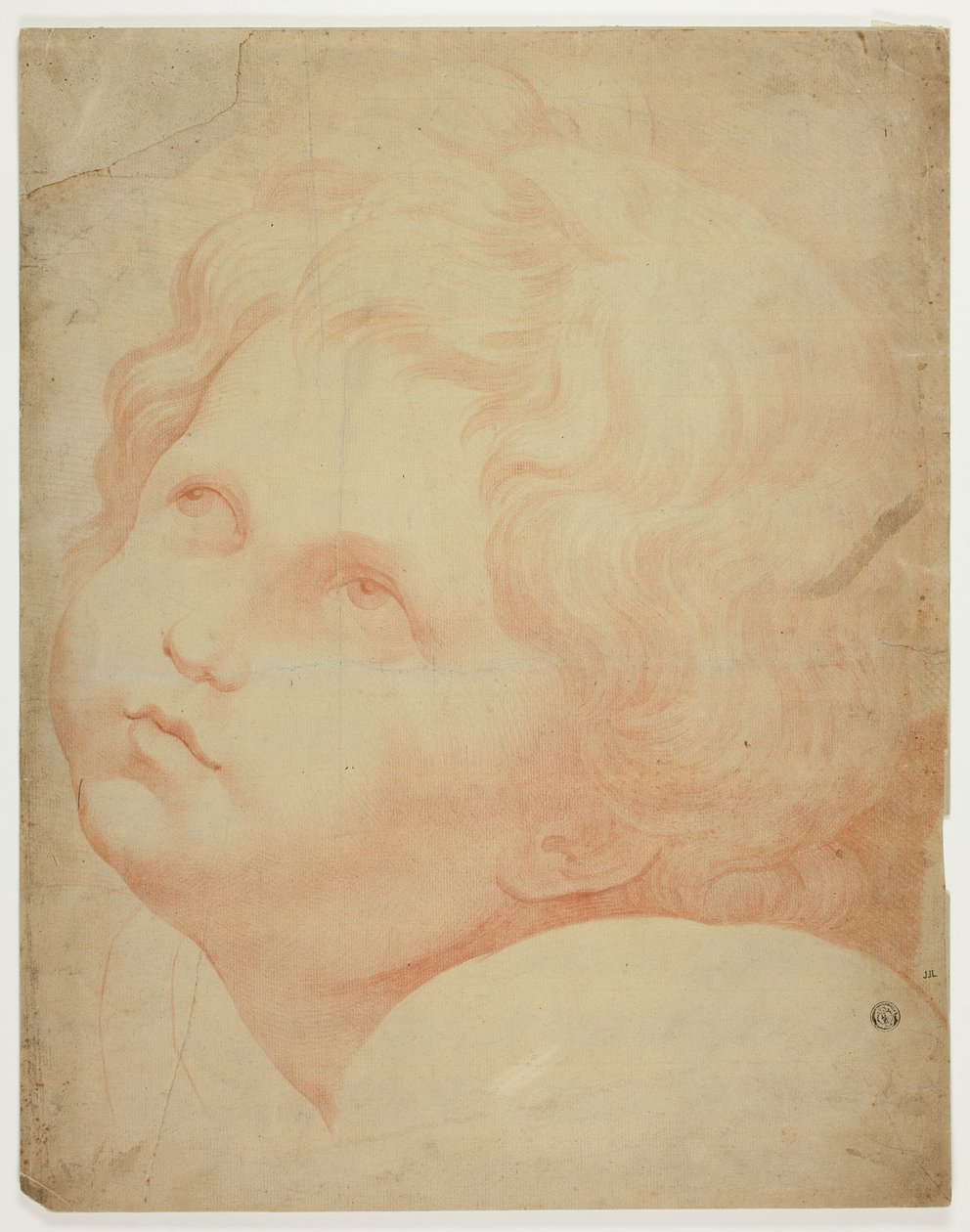 Testa di bambino, sguardo verso l