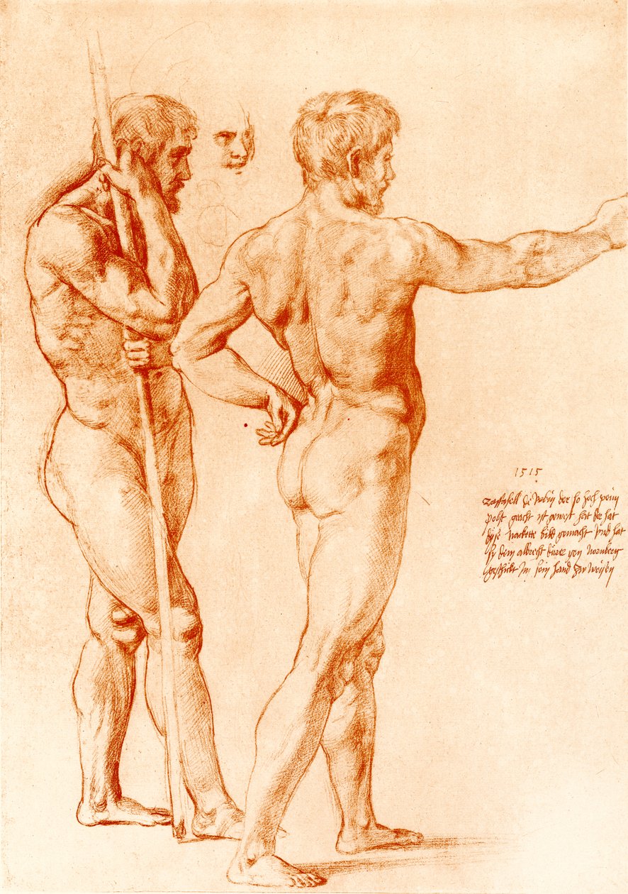 Studio di nudi di due guerrieri da Raffaello Sanzio Raphael